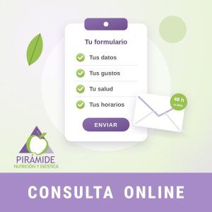 Consulta online de nutrición: rellenas el formulario y recibes tu dieta en 48 h
